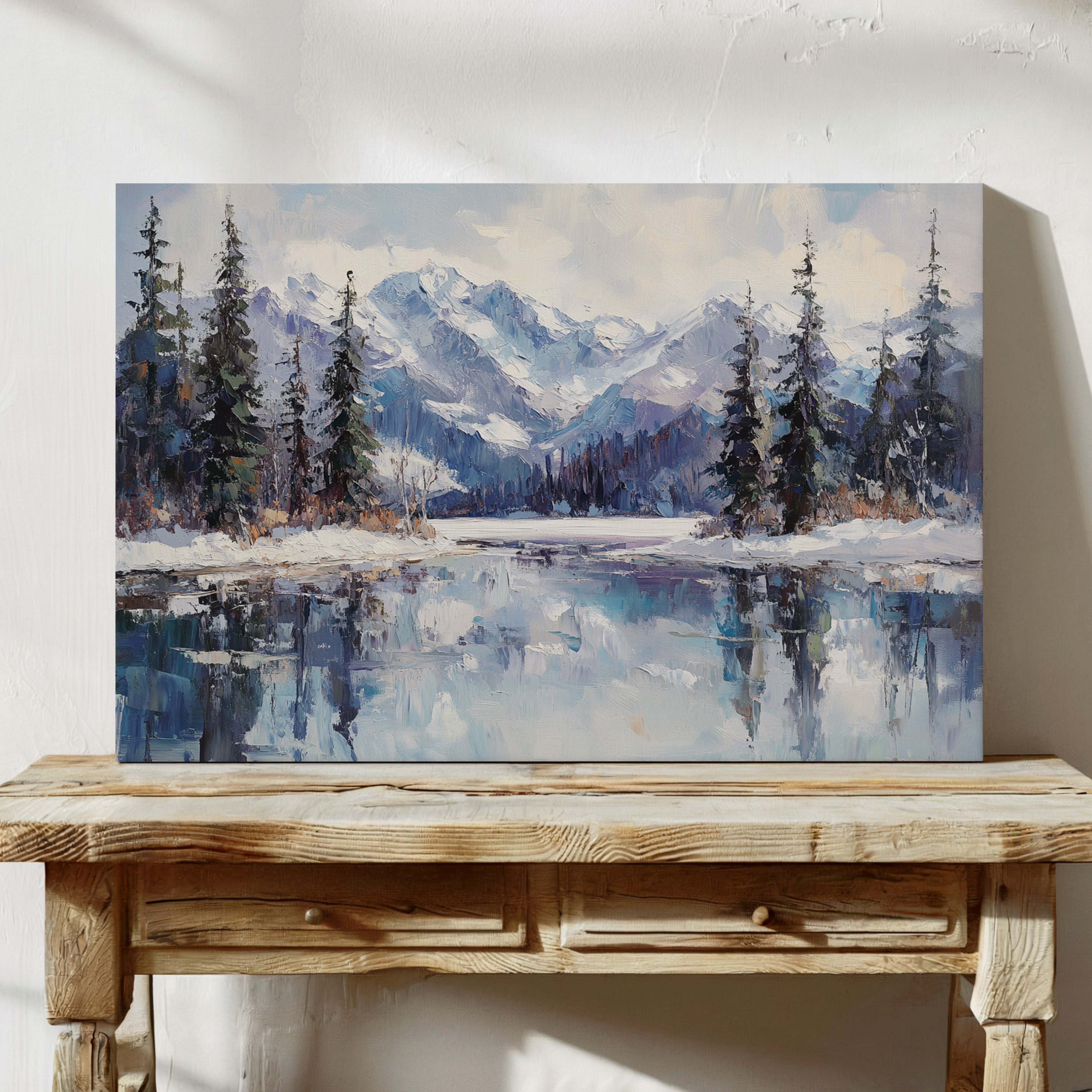 Alpine Lake Mirrors Winter's Grace