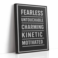 Fearless Motivated Kinetic Bold Text Art