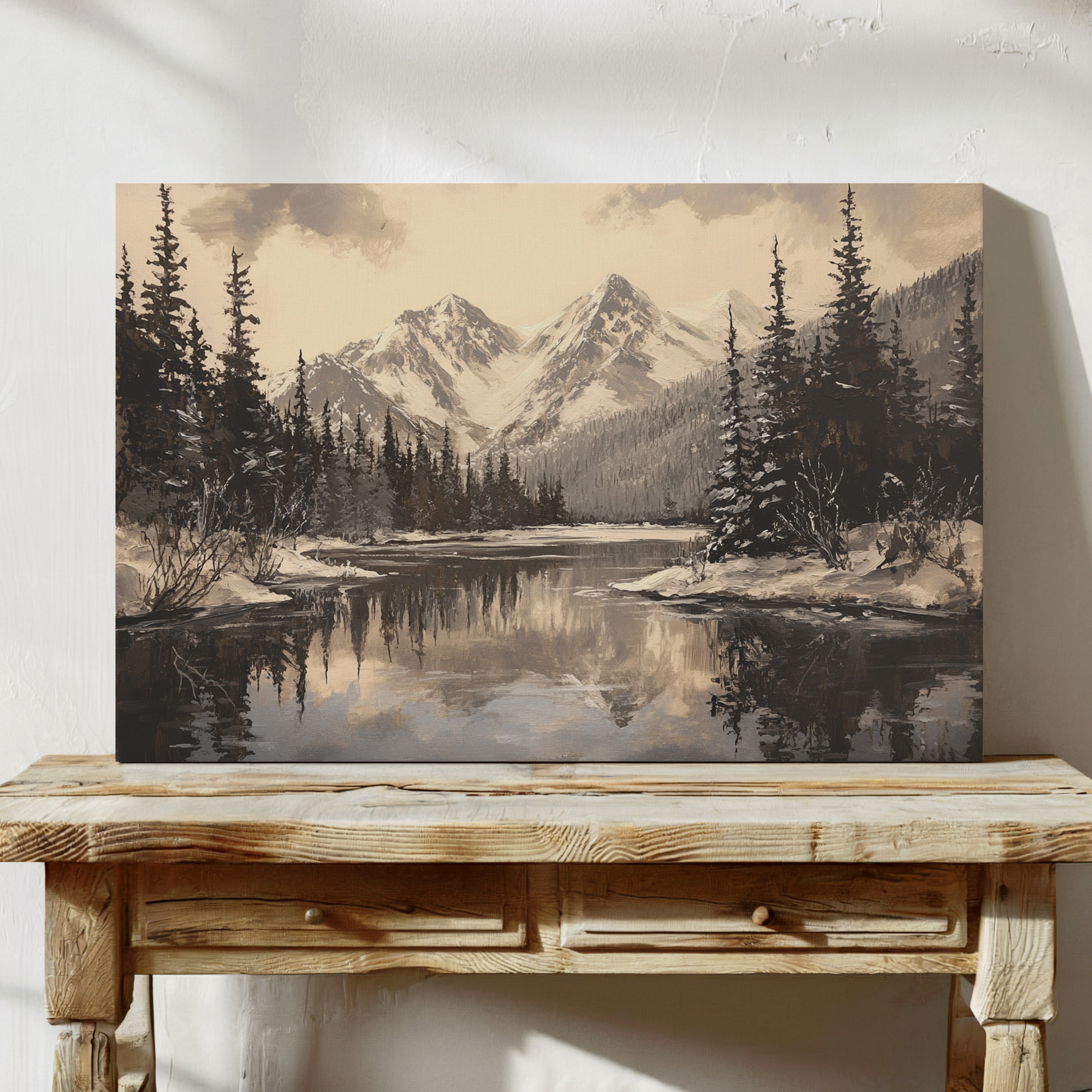 Winter's Mirror Shows Mountain Tales