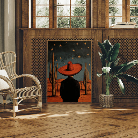 Saguaros Count Stars After Sunset