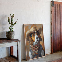 Deputy Beagle in Bandana and Hat