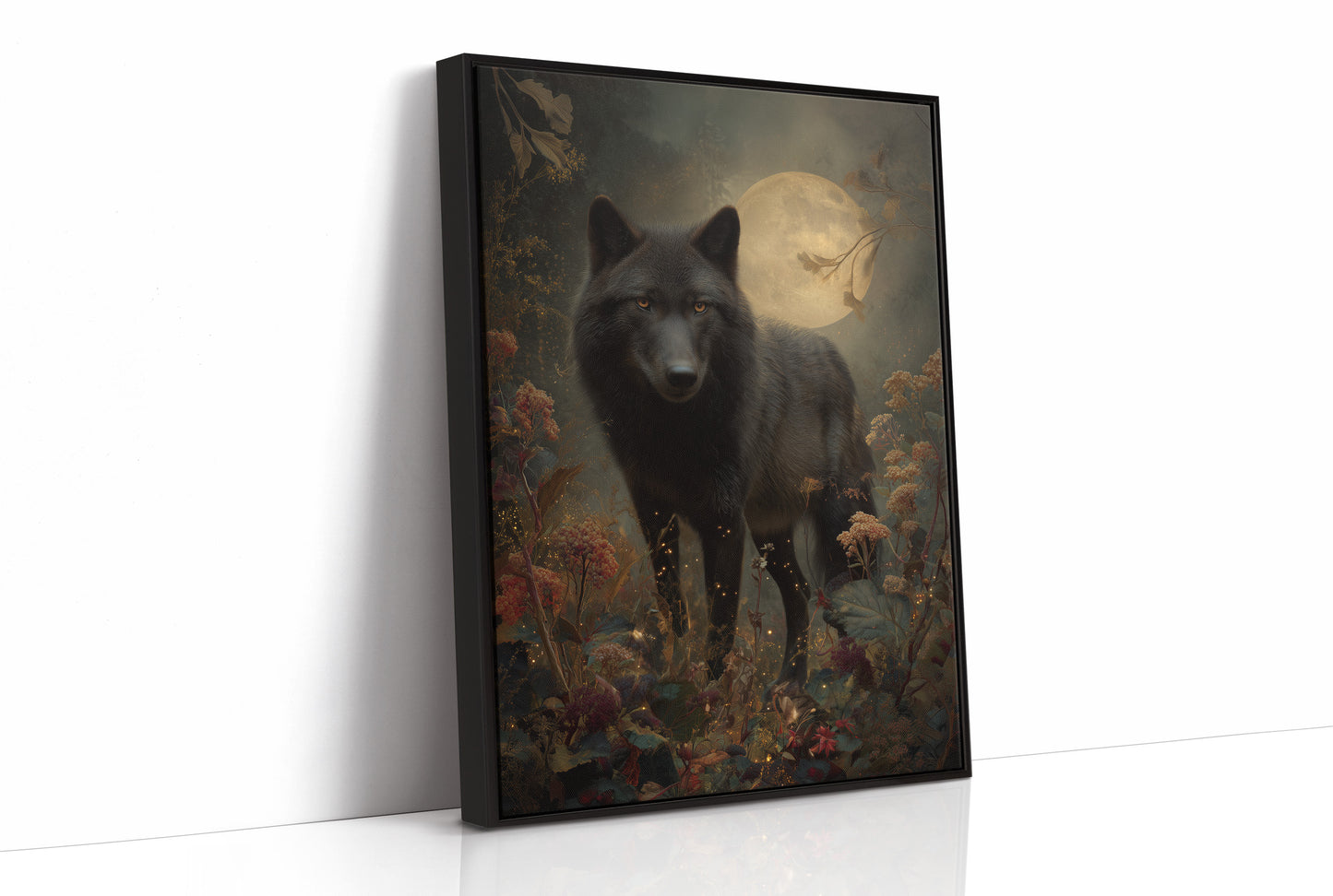 Midnight Hunter Under Autumn Moon