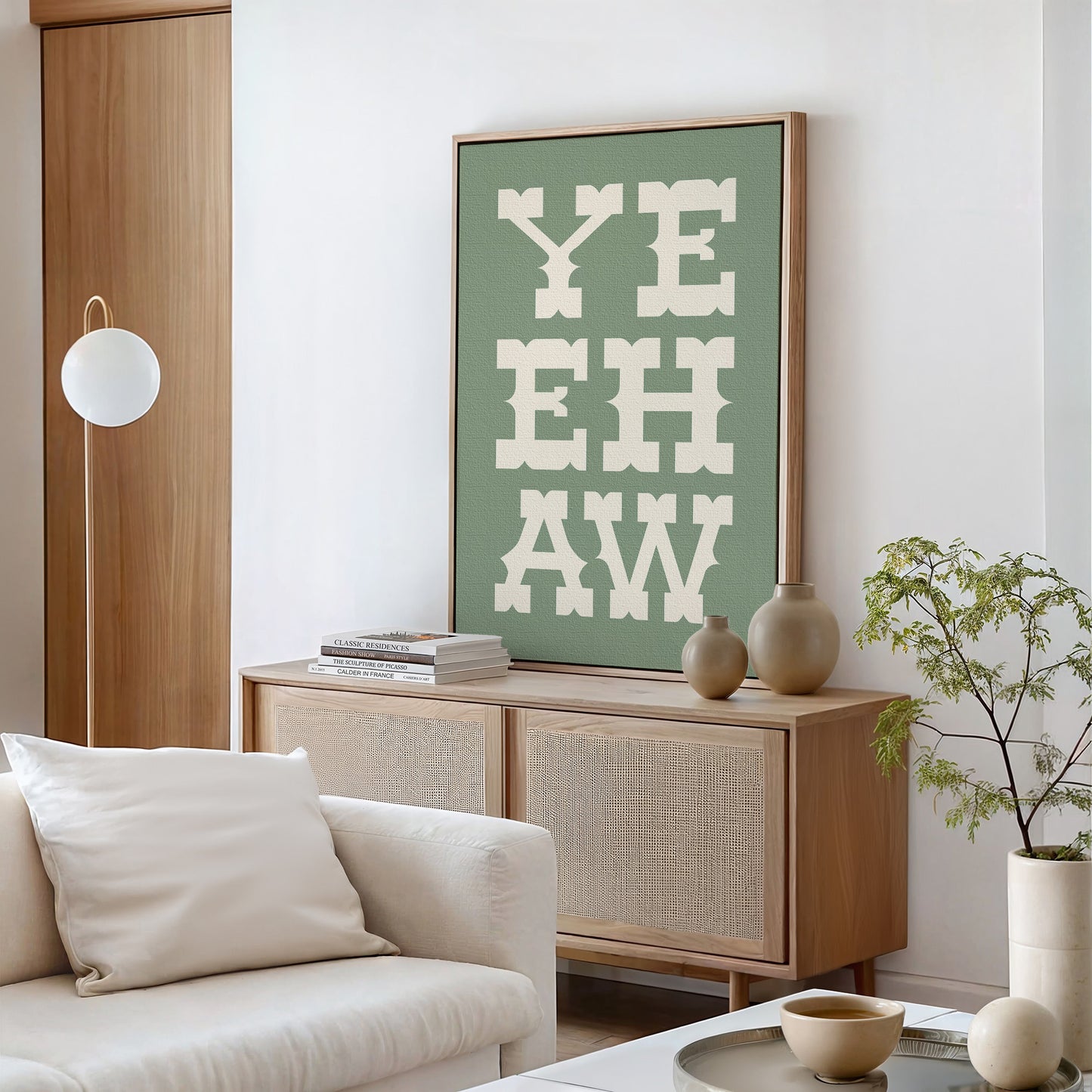 YEEHAW Western Typography Print – Rustic Country Wall Art