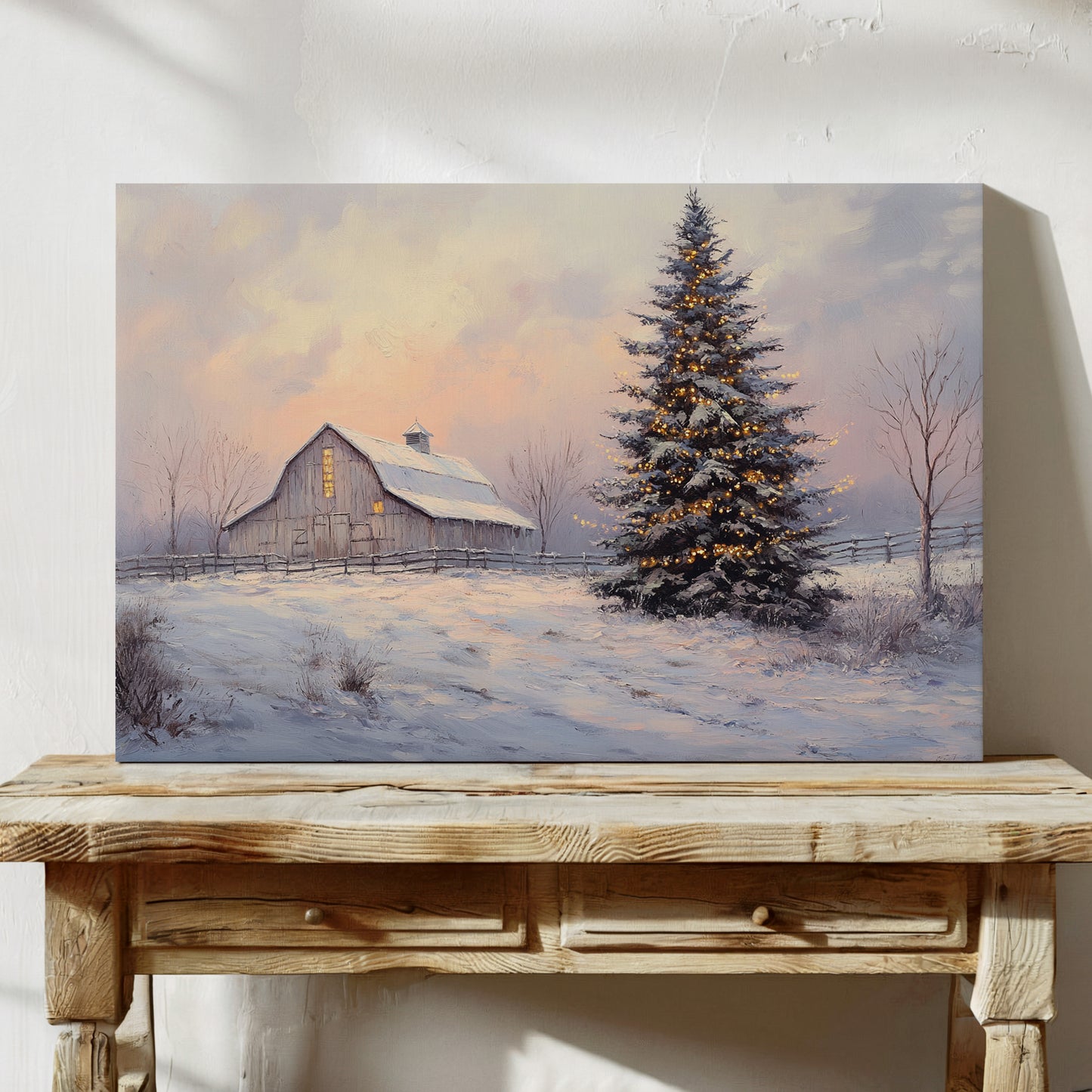 Winter Lights Warm The Farmstead