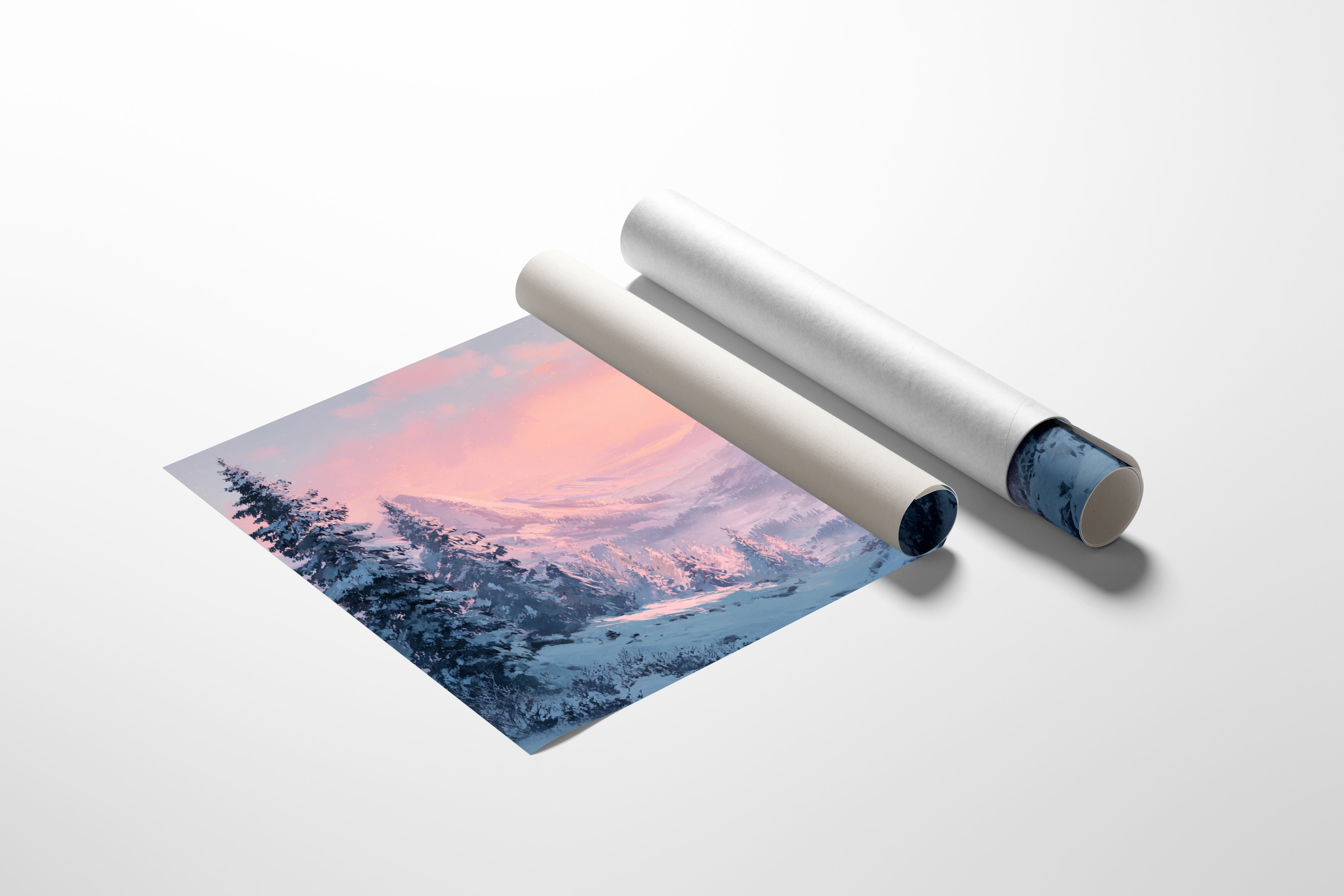 Snow Peaks Blush At Dawn