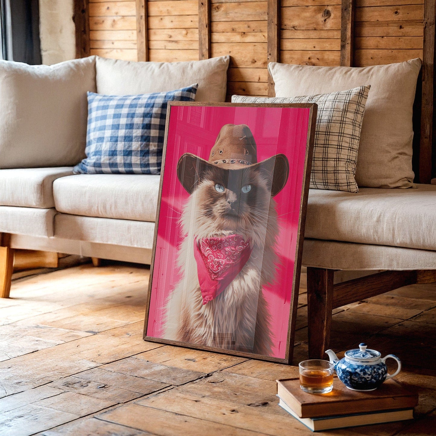Feline Sheriff Rules Pink Mountains