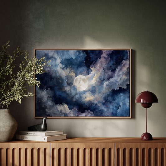Moonlight Dances Through Storm Clouds
