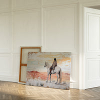 Desert Watcher on White Horse