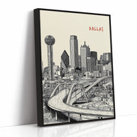Highways Curve Through Big D Skyline