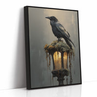 Raven Perches On Ancient Light