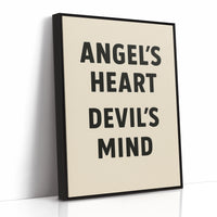 Angel’s Heart Devil’s Mind Typography Print