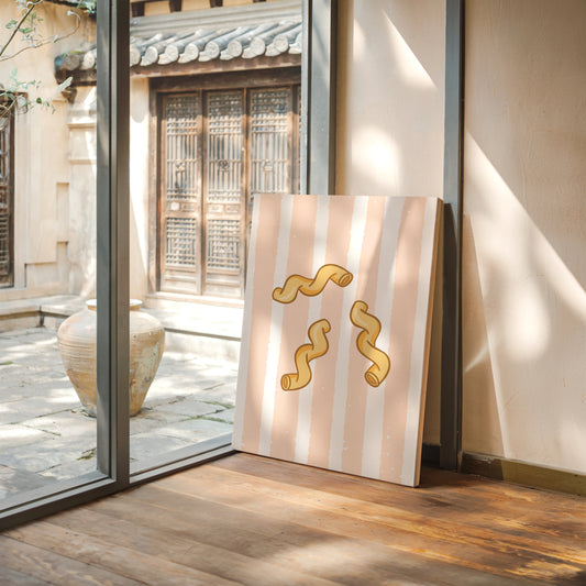 Pasta Dances Through Blush Stripes