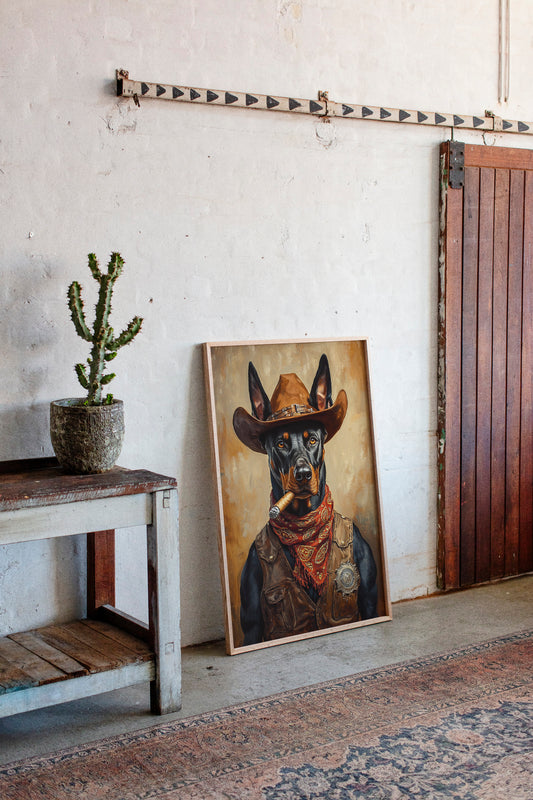 Doberman Marshal with a Steel Gaze