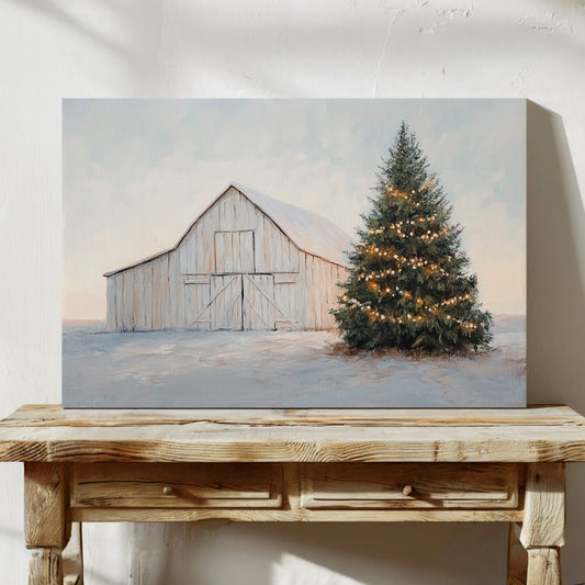 Winter Lights Warm The Barn