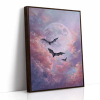 Bats Dance Beneath a Blushing Moon