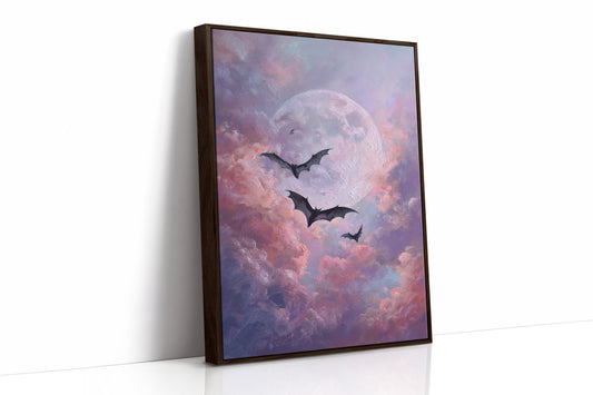 Bats Dance Beneath a Blushing Moon