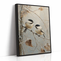 Winter Chickadees Share Morning Secrets