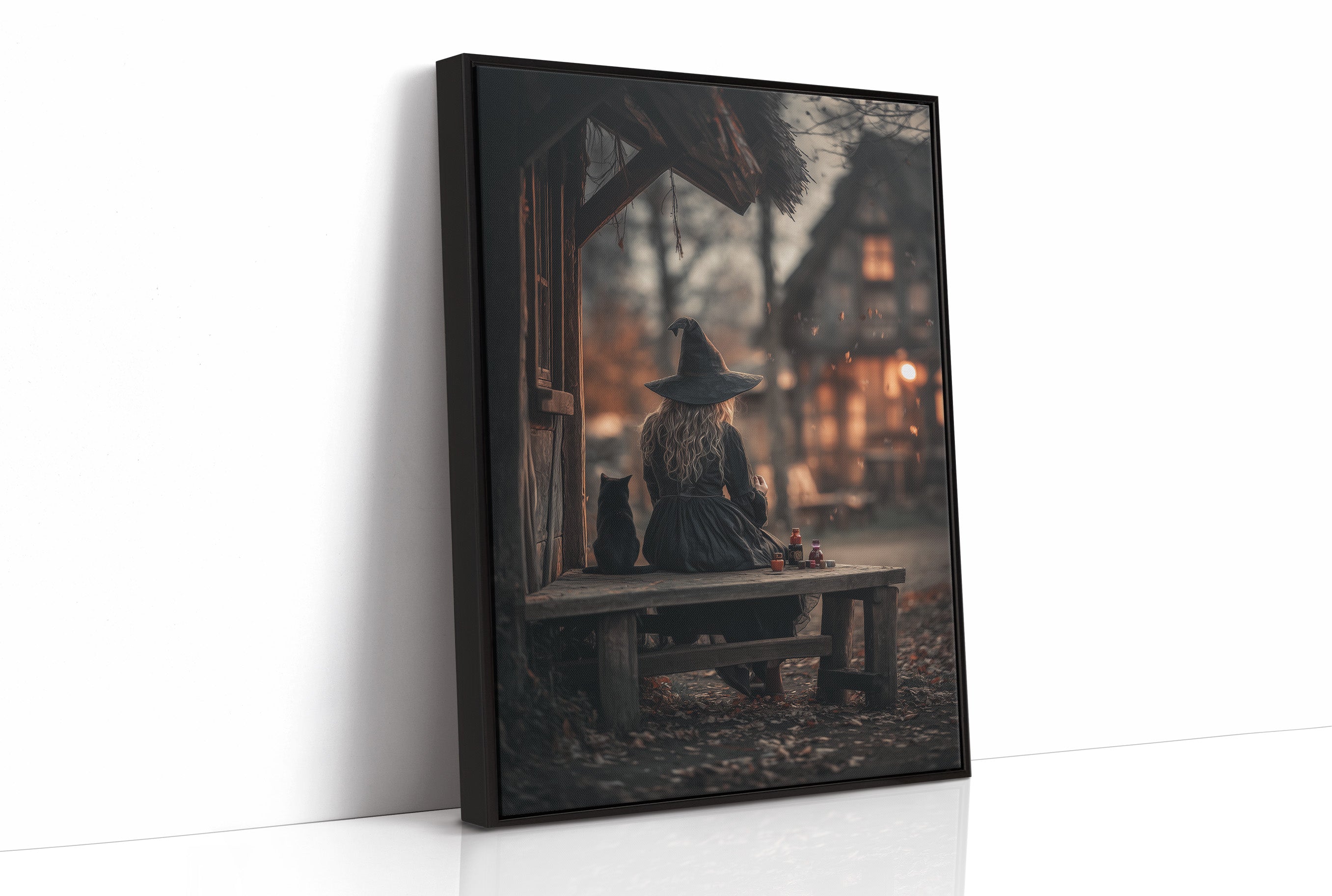 Twilight Cottage And Feline Companion