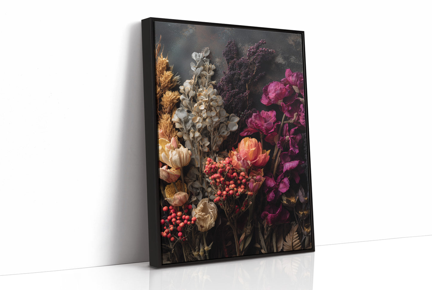 Velvet Blooms Against Midnight Walls