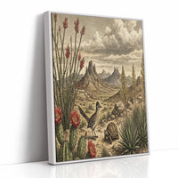 Desert Roadrunner and Tortoise
