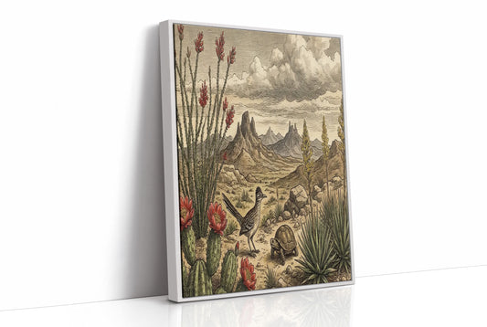 Desert Roadrunner and Tortoise