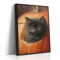 Curious Kitten in Pumpkin