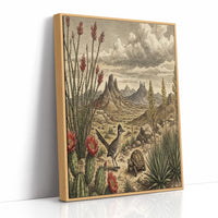 Desert Roadrunner and Tortoise