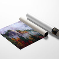 Autumn Mists Crown Mountain Peaks