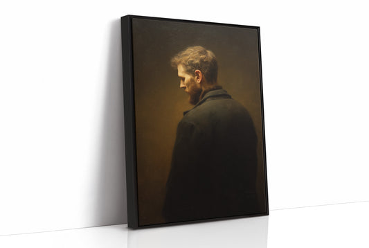 Amber Light On Contemplative Profile