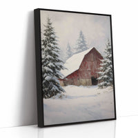 Snow Blankets The Red Barn Peace
