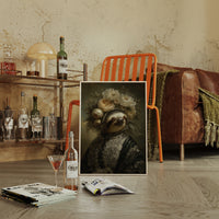 Regal Sloth in Floral Elegance