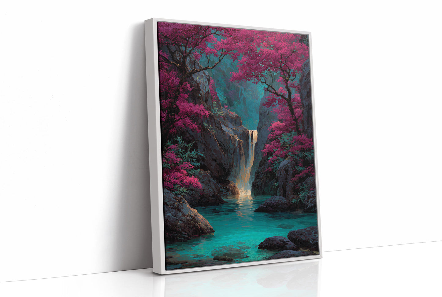 Where the Magenta Forest Meets Water