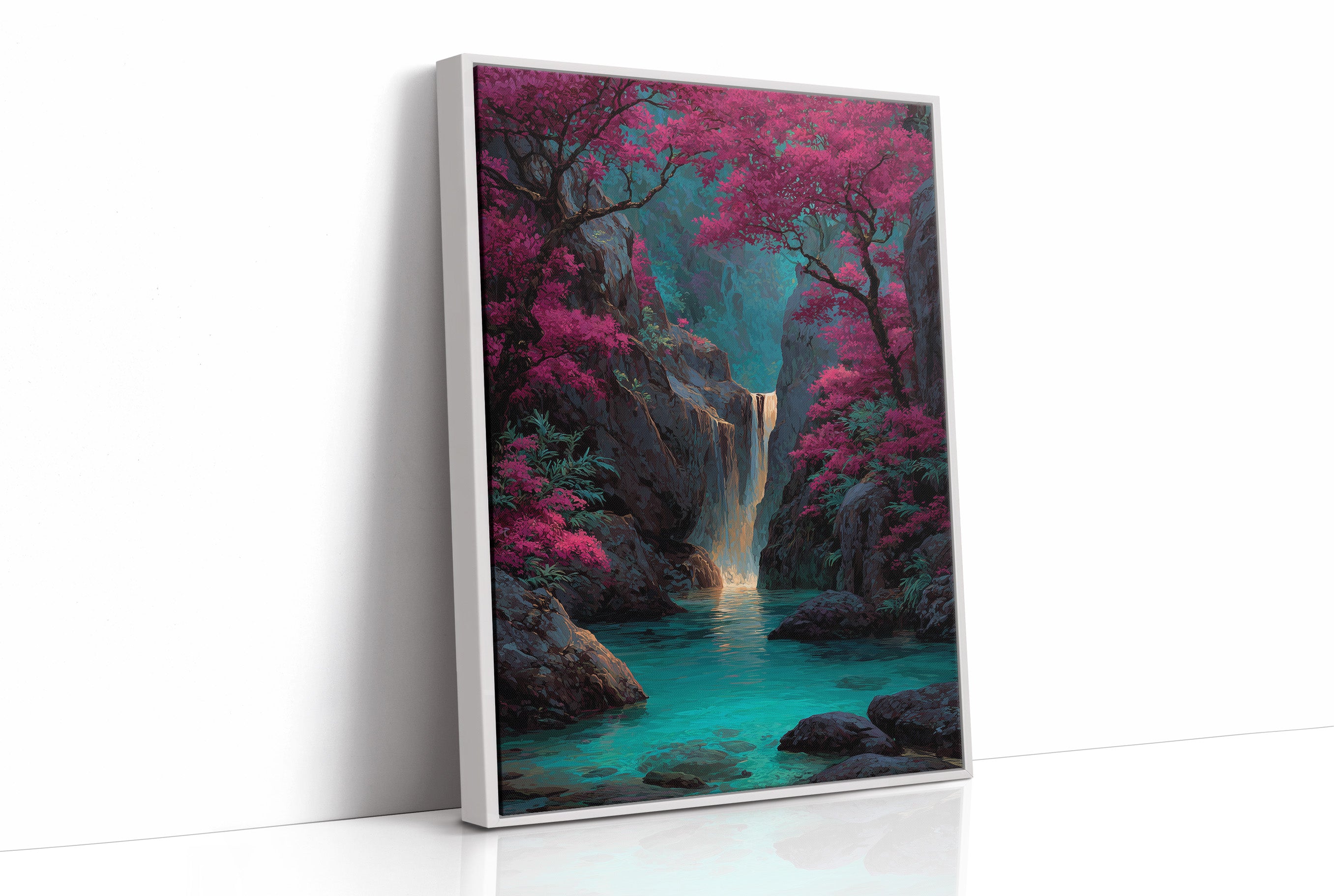 Where the Magenta Forest Meets Water