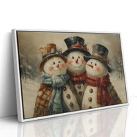 Three Smiles in Falling Snow