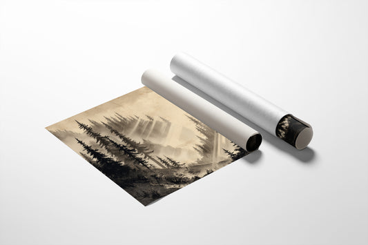 Misty Pines Catch Mountain Light