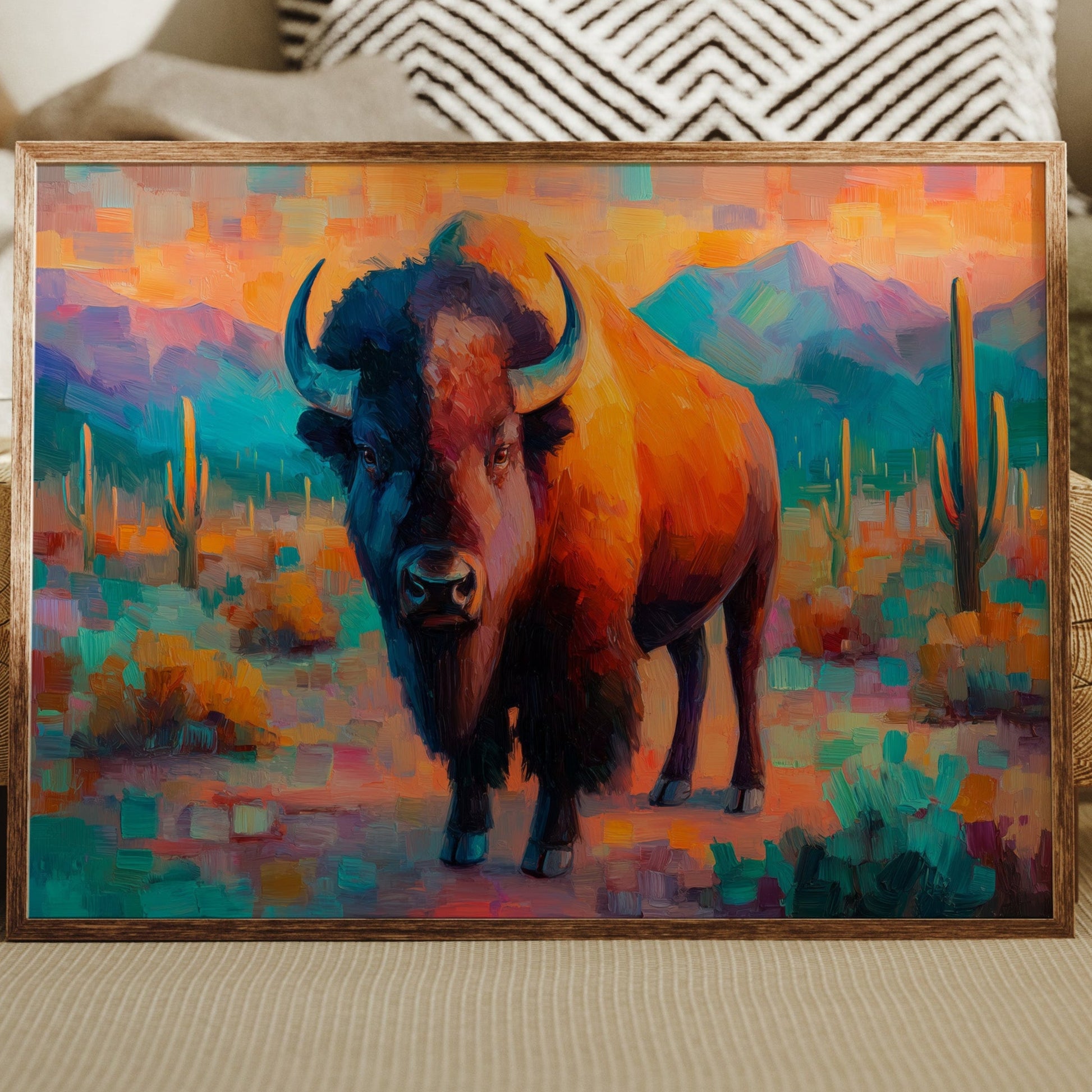 Sunset Bison Claims Desert Thunder