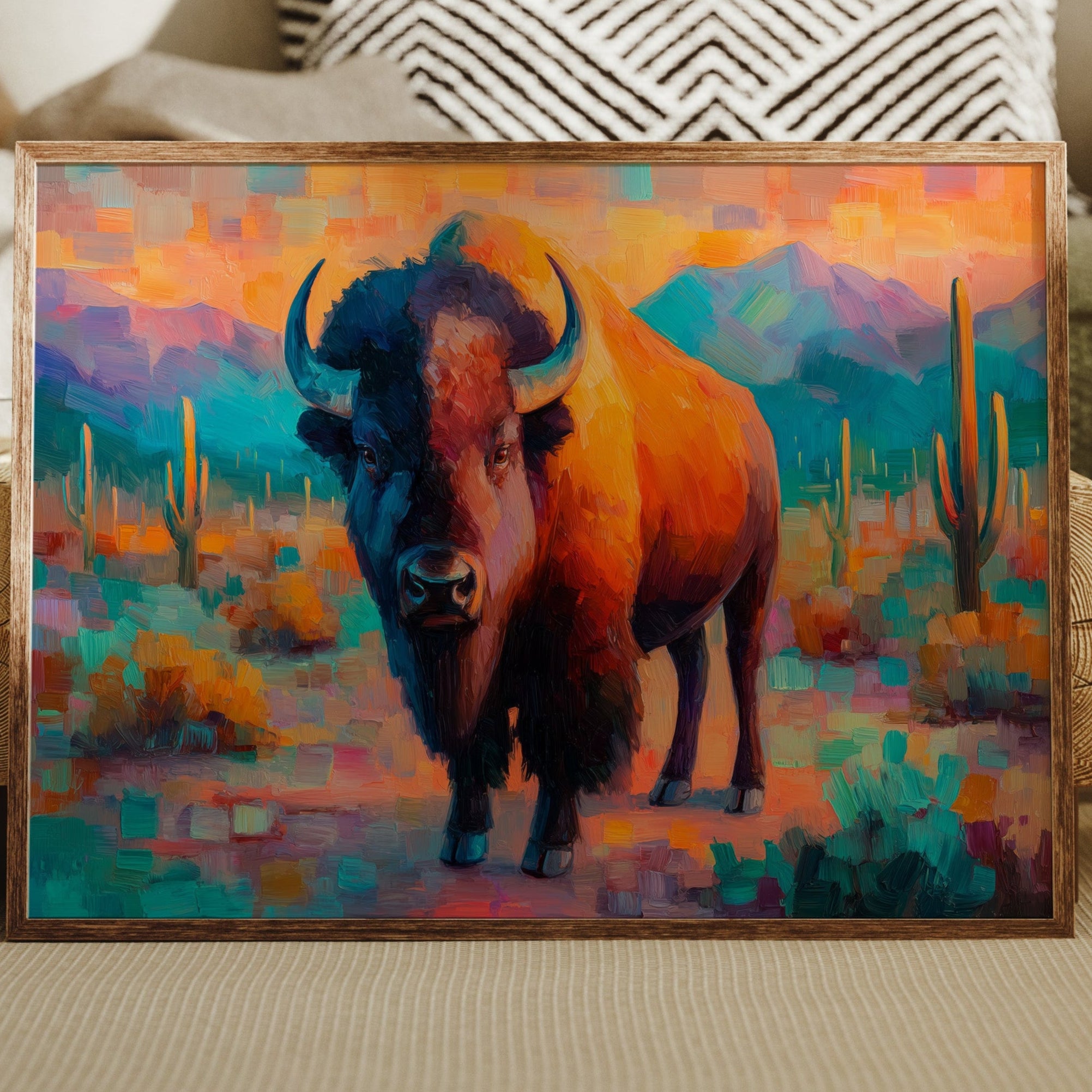 Sunset Bison Claims Desert Thunder