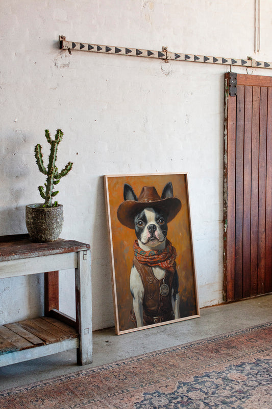 Boston Terrier Cowboy Deputy