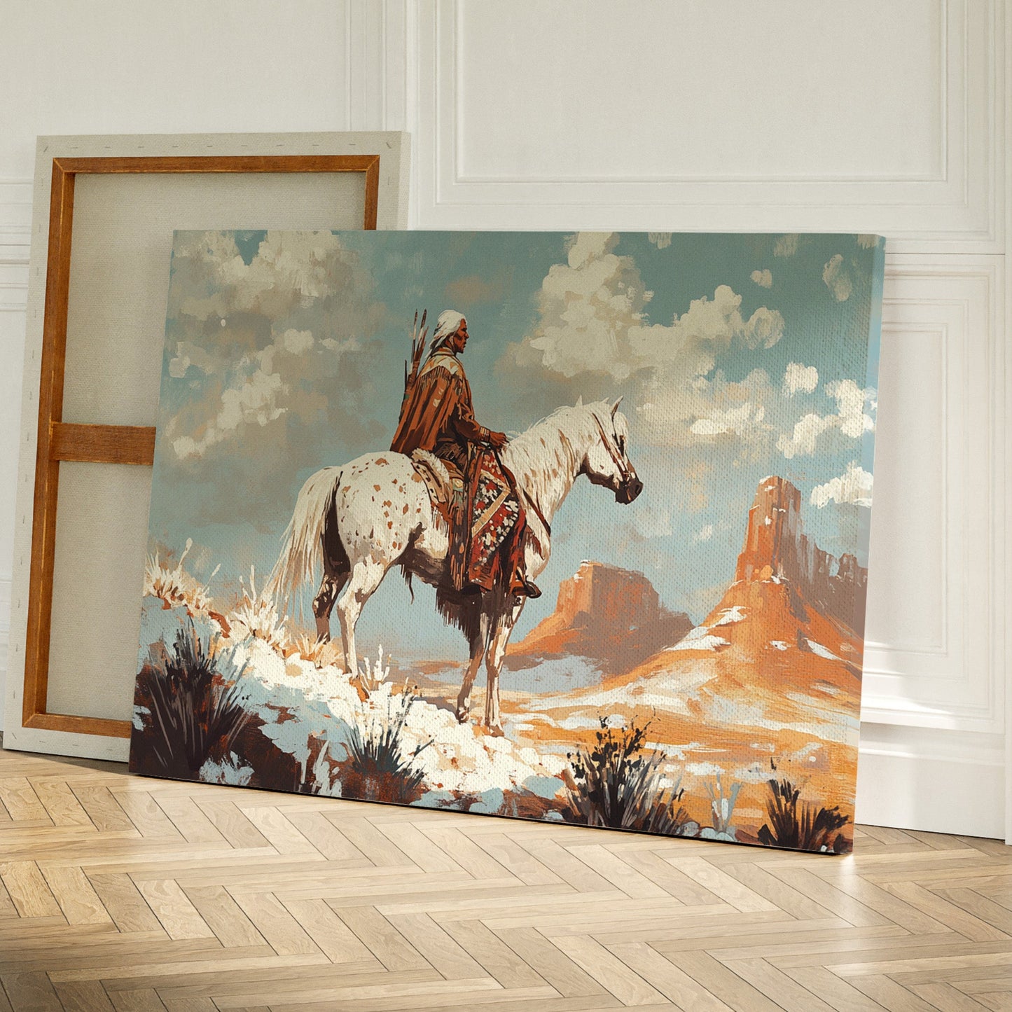 High Desert Scout on Painted Horse