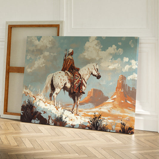 High Desert Scout on Painted Horse