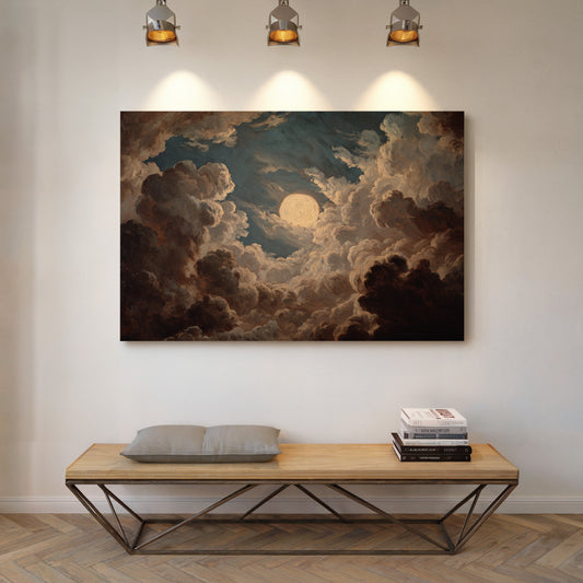 The Moon Breaks Through Clouds