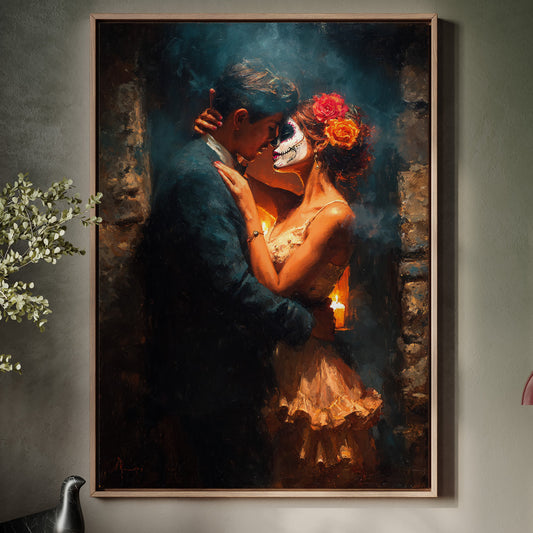 Embrace Beneath the Moonlit Veil