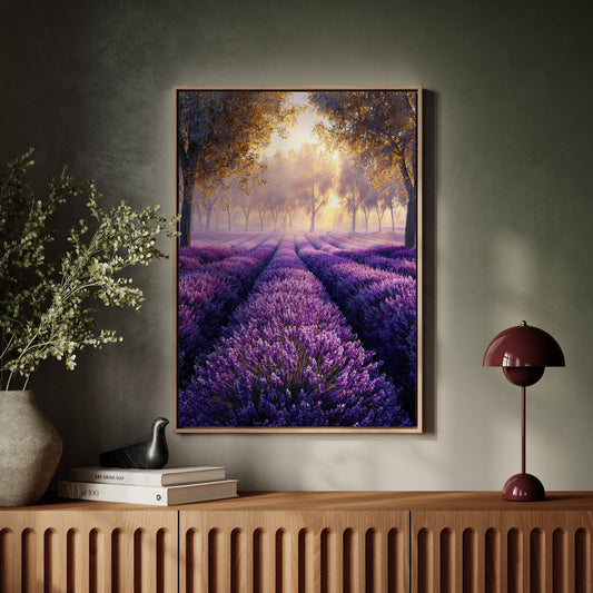 Lavender Fields in Golden Light