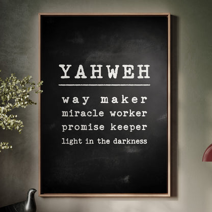 Yahweh Chalkboard Declaration