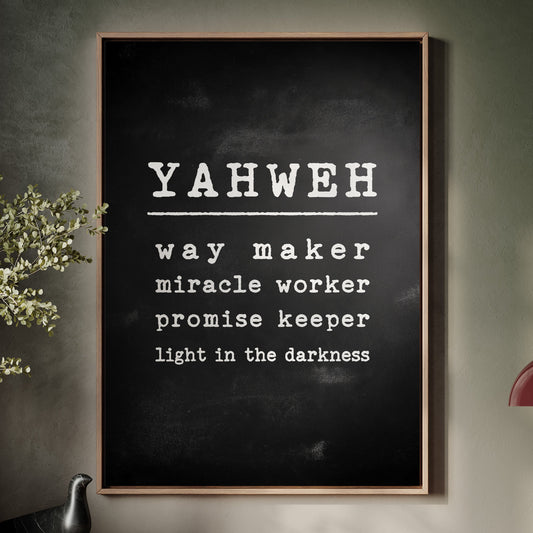 Yahweh Chalkboard Declaration