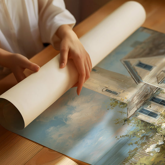 Coastal Keeper With Blooming Garden