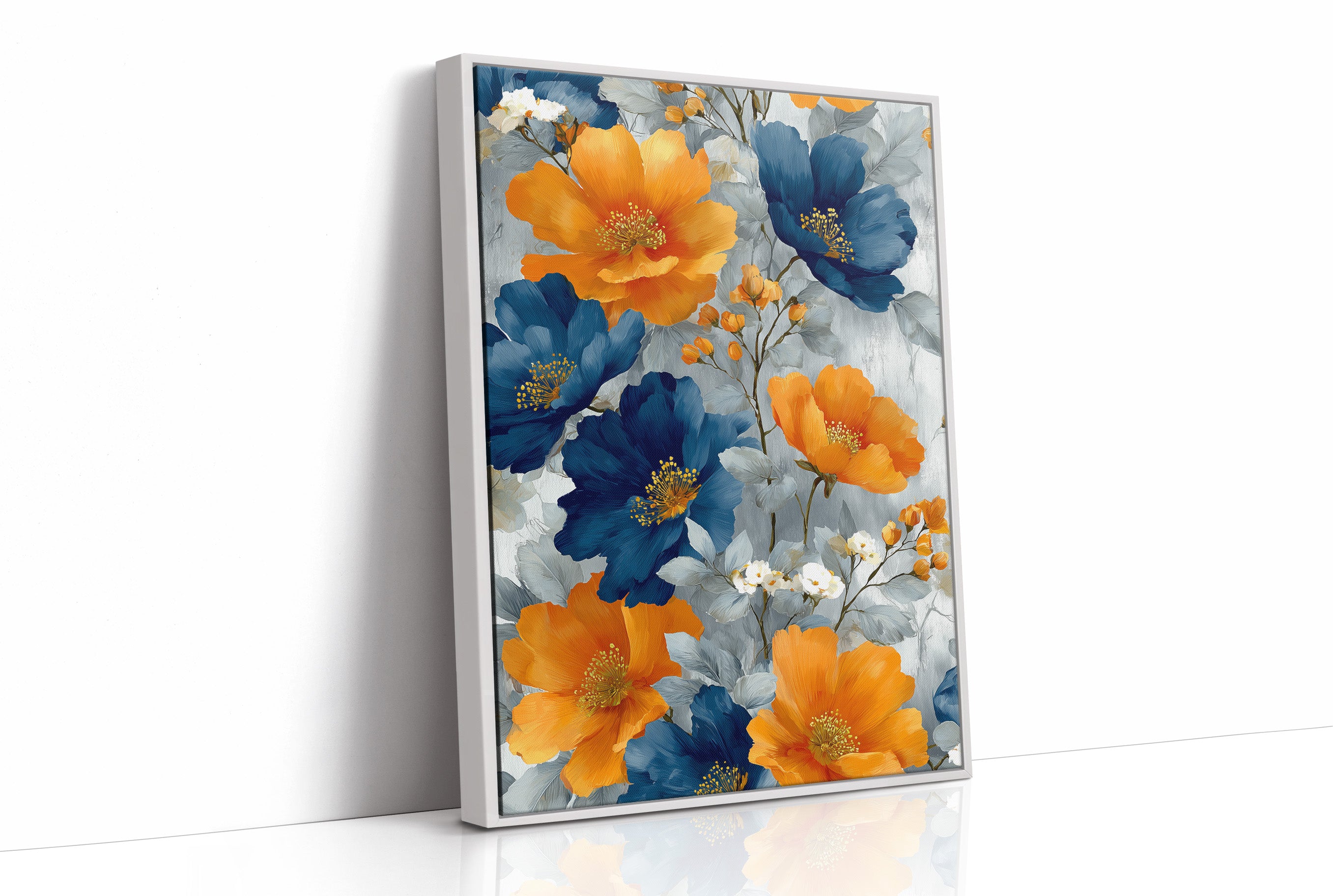 Navy Meets Orange at Full Bloom