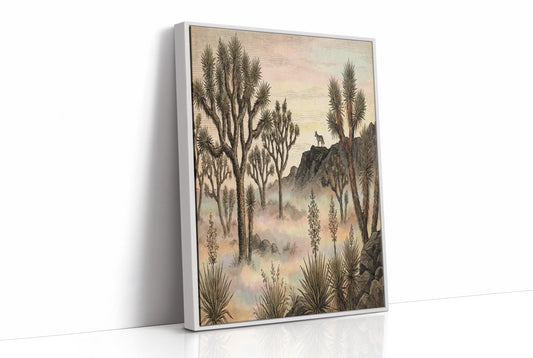 Coyote at Dawn Among the Joshua Trees