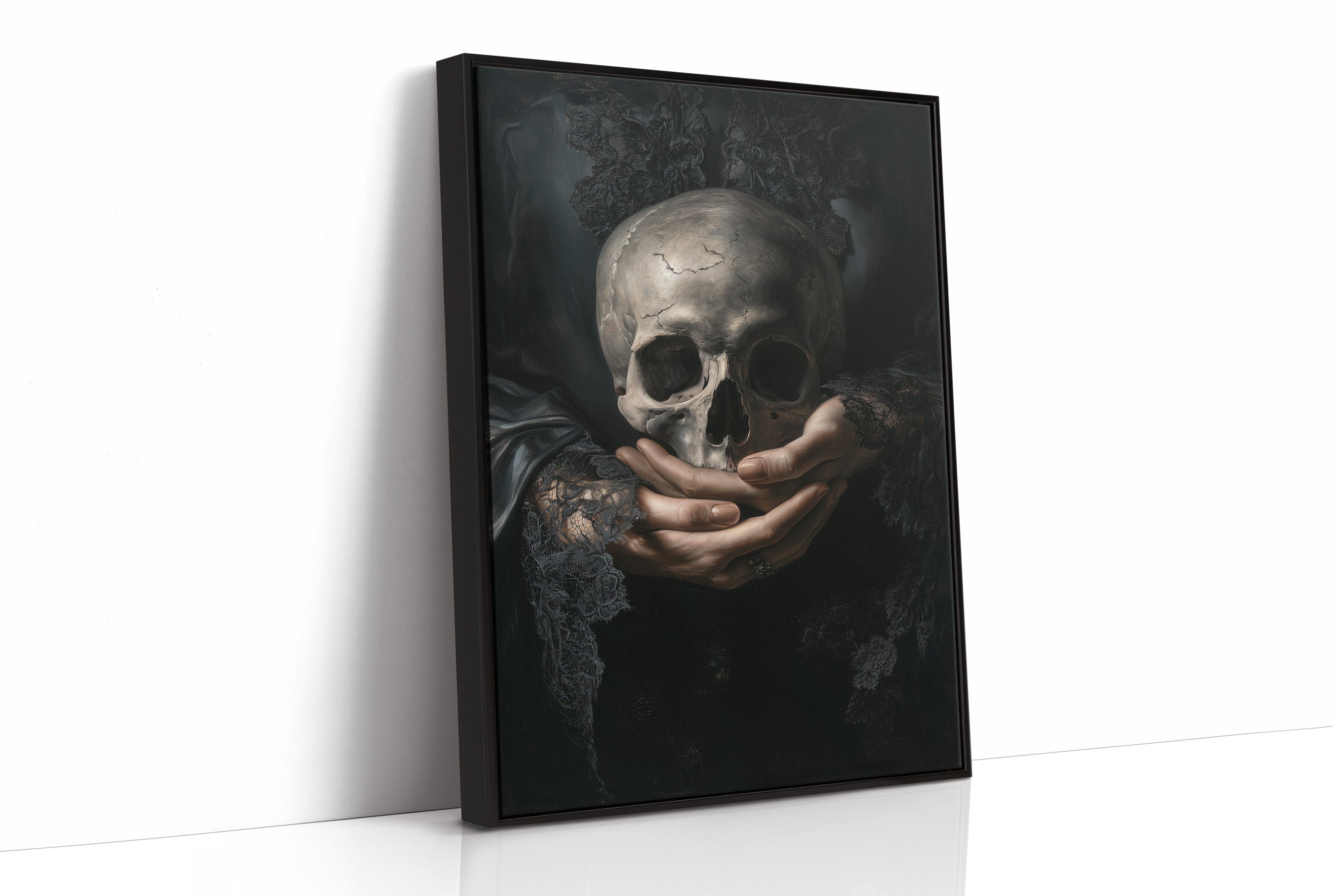 Mortality Cradled In Lace Hands