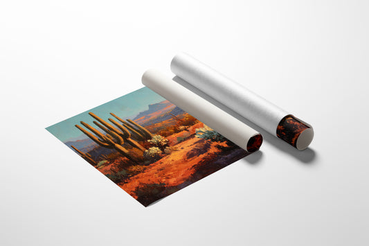 Copper Light Bathes Desert Giants